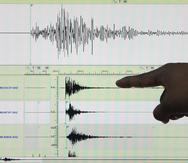 Sismógrafo que muestra la magnitud de un sismo.
