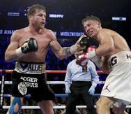 El tercer enfrentamiento entre Saúl 'Canelo' Álvarez, a la izquierda, y Gennady Golovkin, a la derecha, se realizará el 17 de septiembre en Las Vegas.