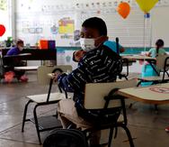 Unos niños asisten a una clase en la Escuela Eugenio María de Hostos en Cayey (Puerto Rico), en una fotografía de archivo. EFE/Thais Llorca
