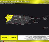 El SNM emitió una alerta por un riesgo limitado de lluvia excesiva para la zona noroeste de Puerto Rico debido a la precipitación y exhortaron a las personas a ejercer precaución en áreas propensas a inundaciones o de poco drenaje.