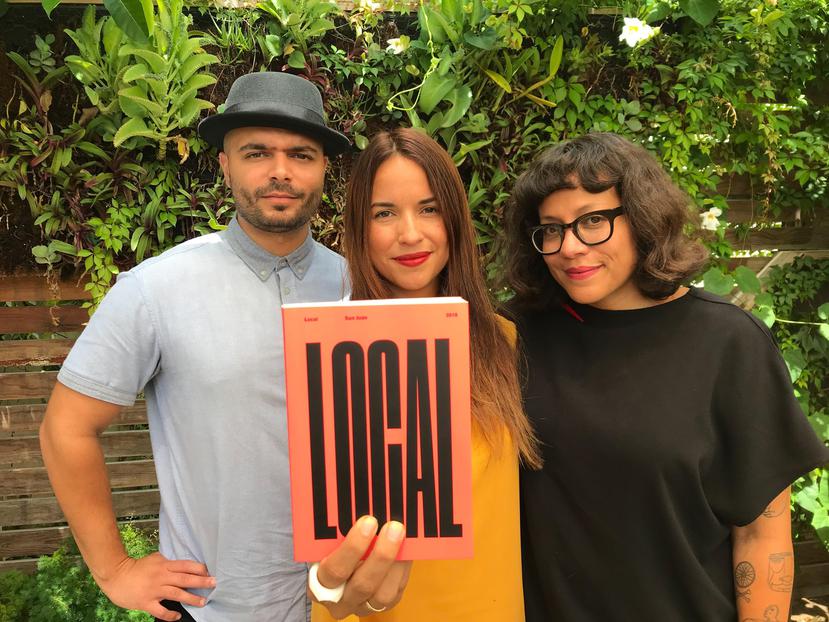 El artista Tony Rodríguez, la gestora cultural Hazel Colón, y la fotógrafa y editora Mariángel González son los creadores de “LOCAL”. (Suministrada)