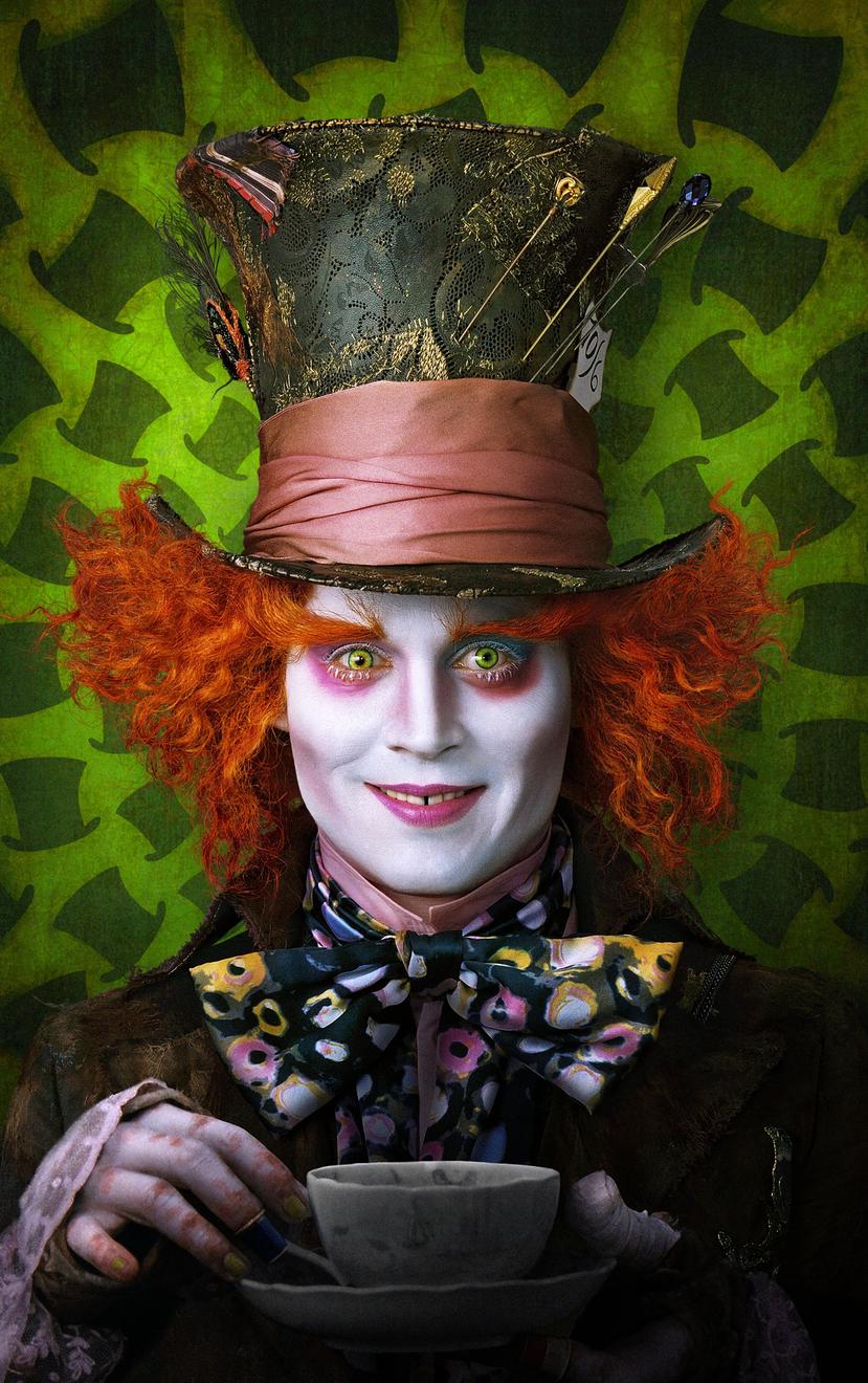 In this film publicity image released by Disney, Johnny Depp is shown as the Mad Hatter from the upcoming film, "alice in wonderland," in theaters on March 5, 2010. (AP Photo/Disney) ** YOU DON'T GO OUT ** 