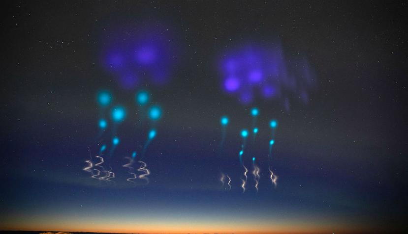 Este fenómeno inducido fue visible en el cielo durante media hora (Twitter/ @NASA_Wallops).