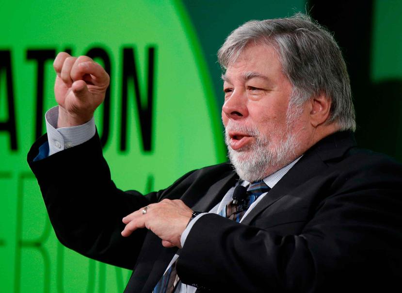 Cofundador de Apple, Steve Wozniak, durante una conferencia en Milán, Italia. (AP)