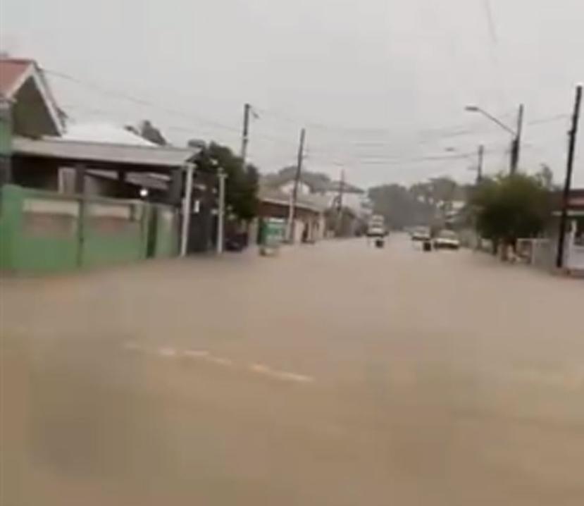 Vista de una zona inundada en Trinidad y Tobago. (Imagen tomada del vídeo)