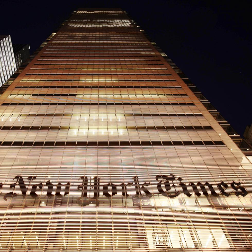 El edificio del periódico The New York Times en Nueva York.