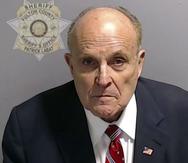 Rudy Giuliani quedó fichado facilitada por la Oficina del Sheriff del condado Fulton en Atlanta, el miércoles 23 de agosto de 2023. (Oficina del Sheriff del condado Fulton vía AP)