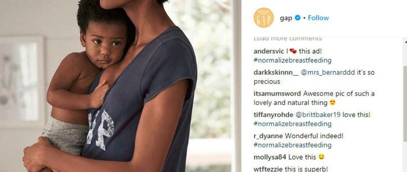 La imagen es protagonizada por la modelo nigeriana Adaora Akubilo y su hijo de 20 meses, Arinze. (Instagram)