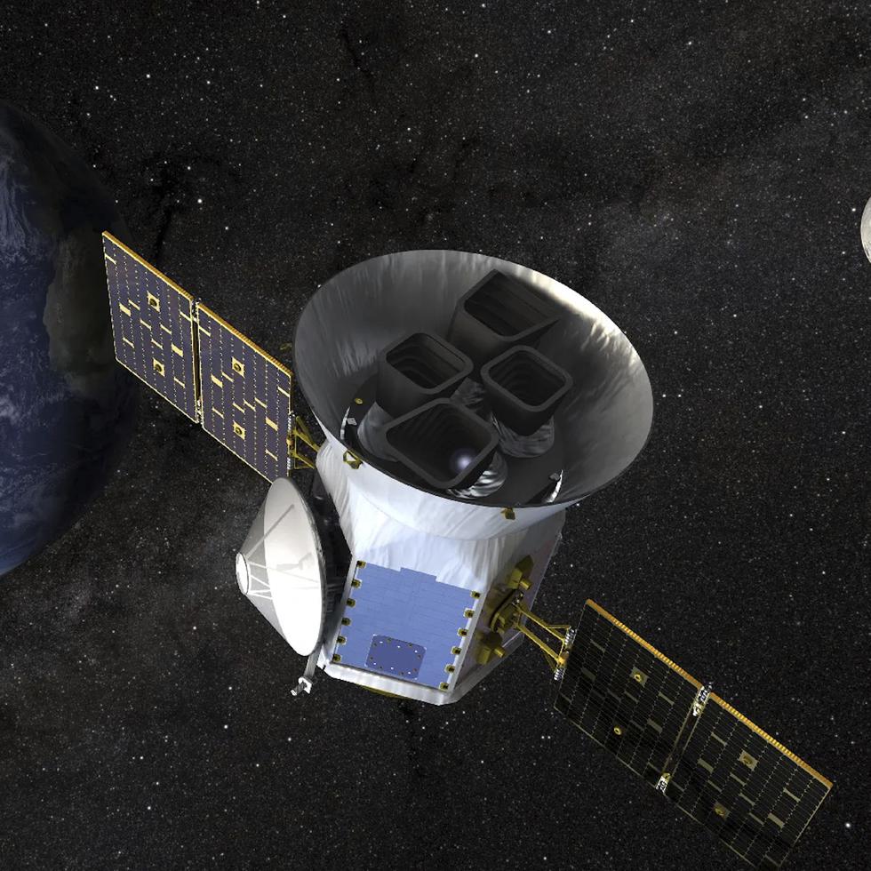 Esta imagen provista por NASA muestra una reproducción artística del telescopio Tess.