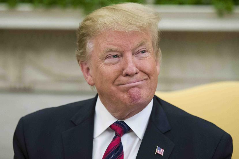 El presidente Donald Trump sonríe durante una reunión en la Oficina Oval de la Casa Blanca, el viernes 3 de mayo de 2019, en Washington. (AP / Alex Brandon)