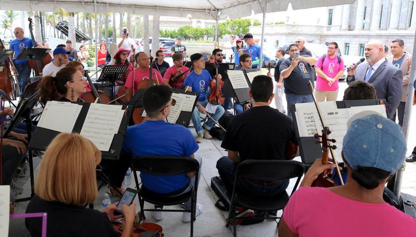 La esperanza de los músicos de la Orquesta Sinfónica de Puerto Rico está en el compromiso que hizo con ellos el pasado mes de mayo, el presidente de la Cámara de Representantes, Johnny Méndez Núñez. (Suministrada)