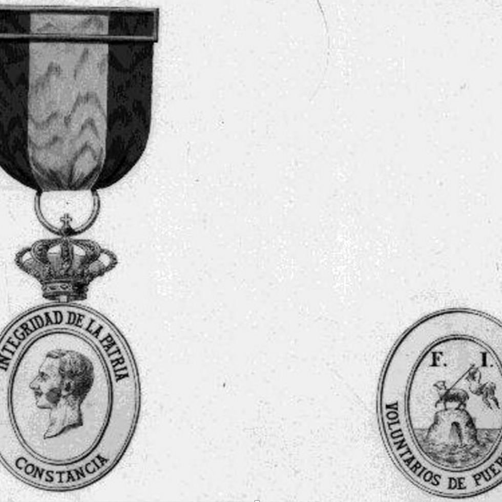 Medalla honorífica para el Cuerpo de Voluntarios, según expedientes del Archivo Histórico Nacional. (Suministrada para columna del historiador Ángel Navarro).