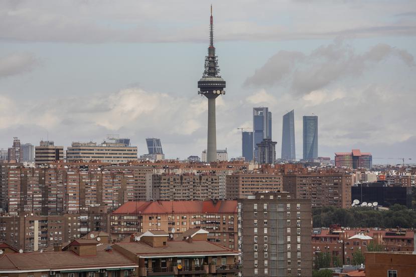 Vista de la ciudad de Madrid, España.