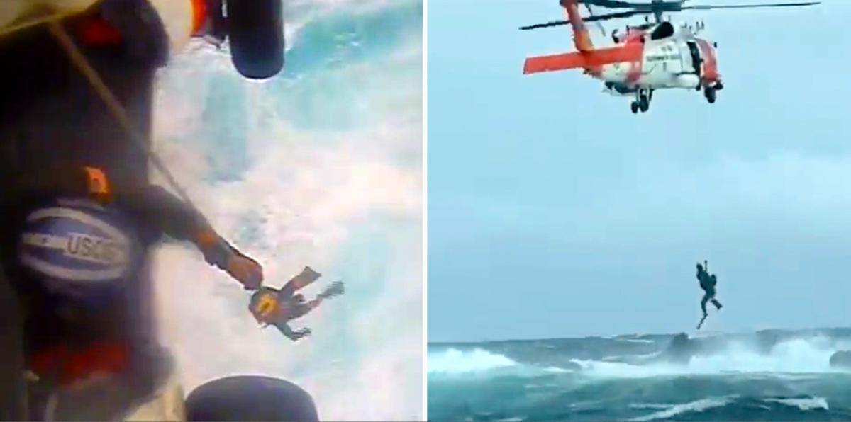 Impresionante video: pescador es rescatado por Guardia Costera de San Juan