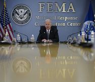 El presidente Joe Biden en una sesión informativa en FEMA en mayo pasado.