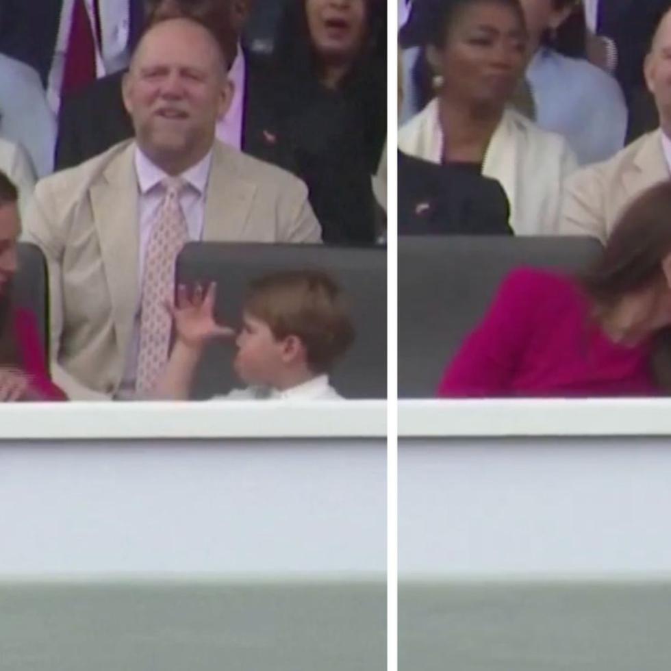 Príncipe Louis le cubre la boca y desafía a Kate Middleton