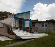 Una residencia afectada por el huracán Fiona en Lajas.