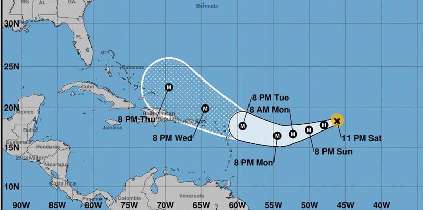 Puerto Rico se encuentra en el cono de incertidumbre del huracán Irma. (Captura / NOAA)