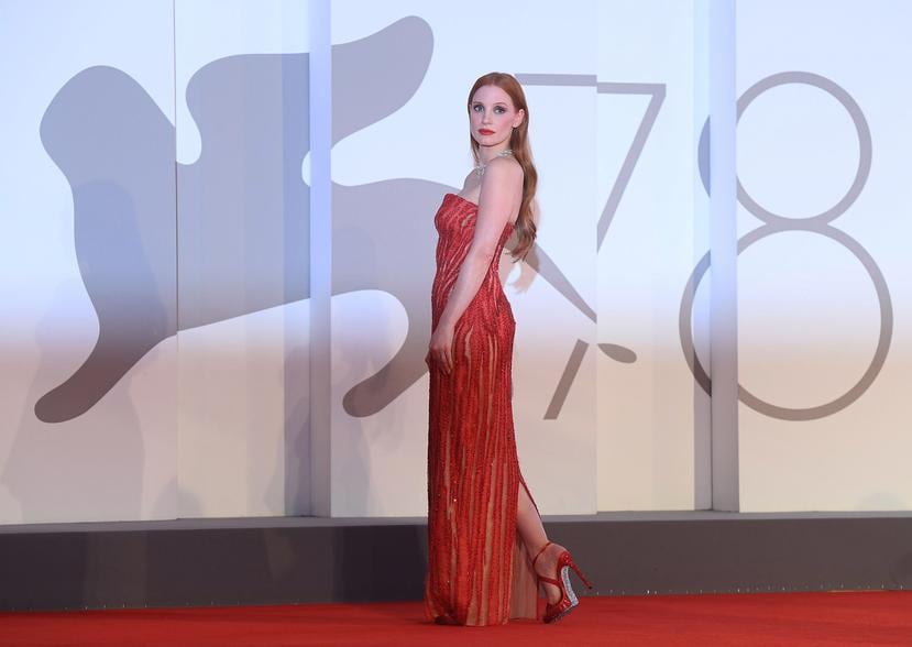 Jessica Chastain, en el preestreno en el Festival de Cine de Venecia de "Scenes from a Marriage" en 2021, es una de las actrices que podría perderse la alfombra roja de este festival debido a la huelga de actores y guionistas en Hollywood.