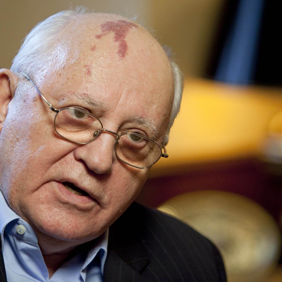 Former Soviet President Mikhail Gorbachev speaks during an interview with The Associated Press in Moscow, Russia, Thursday, March 5, 2009. In an interview with The Associated Press on Thursday, Gorbachev likened Vladamir Putin's United Russia Party to the communists he once led and helped bring down, and said Russia is today a country where the parliament and the judiciary are not fully free. (AP Photo/Alexander Zemlianichenko)