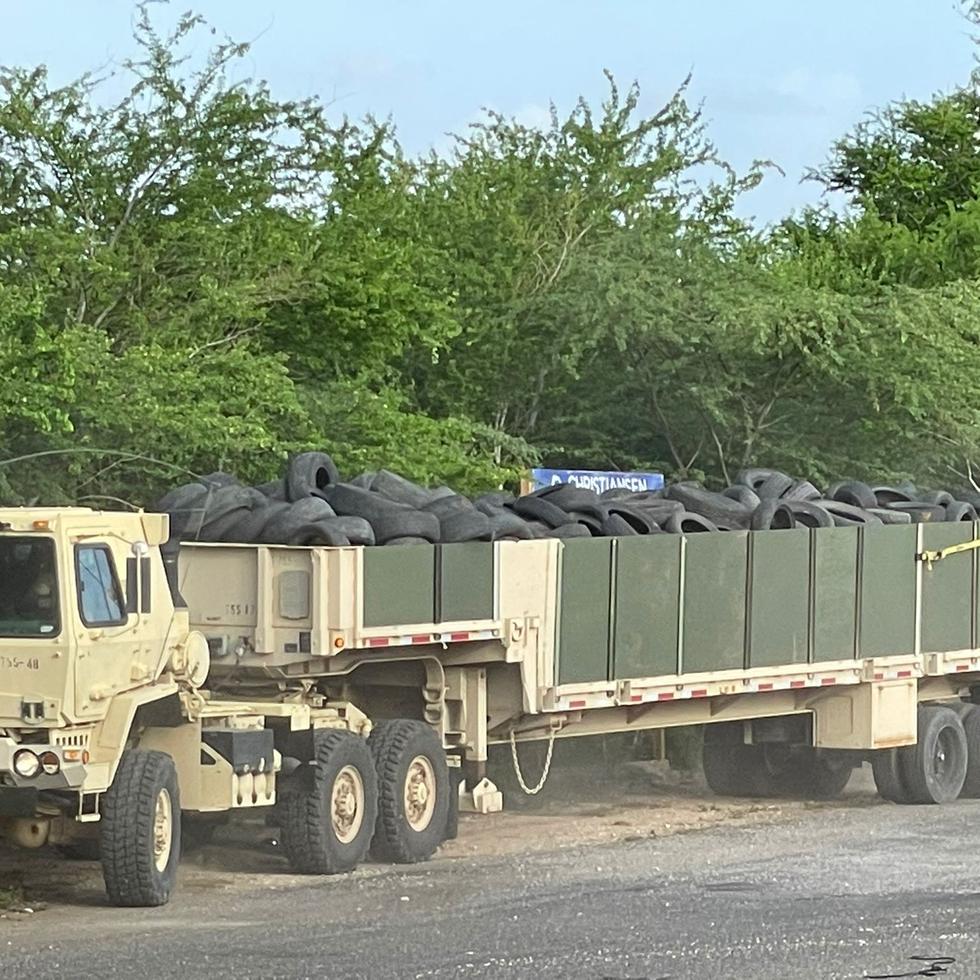 La Guardia Nacional continuará asistiendo al DRNA en el proceso de recolección de gomas a través de toda la isla.