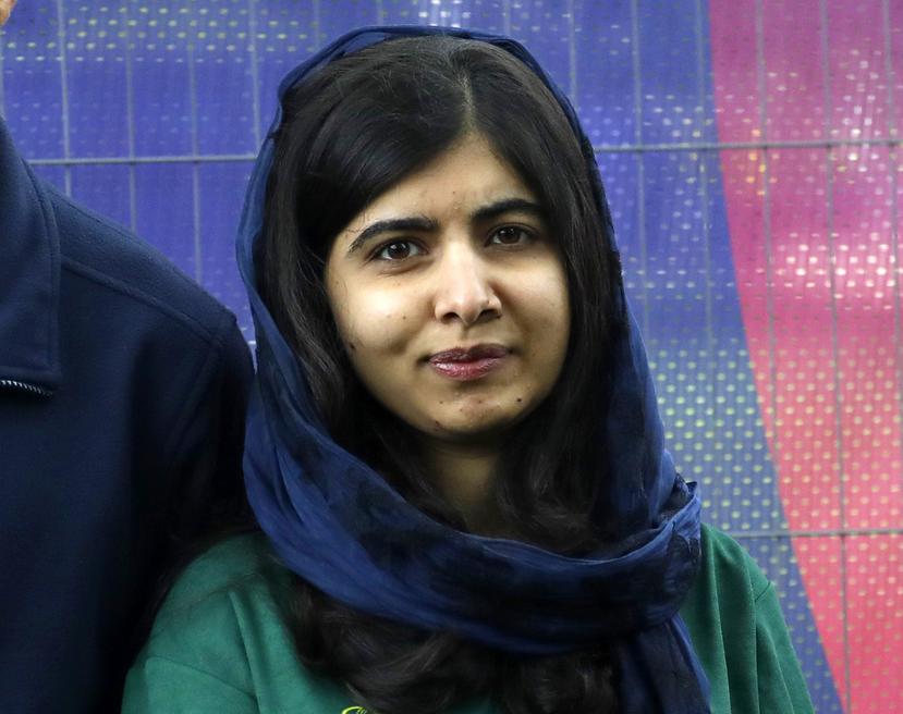 Malala Yousafzai en la fiesta de inauguración de la Copa del Mundo de Cricket a lo largo de The Mall en Londres.