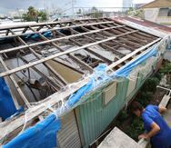 A house affected by Hurricane María en Barrio Obrero.