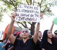 La comunidad estudiantil exigió por tercer día consecutivo la salida de la rectora del Recinto de Ciencias Médicas, Ilka Ríos Reyes.