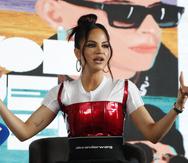 La cantante y compositora dominicana de música reguetón y pop urbano, Natti Natasha, habló hoy durante una conferencia de prensa en Ciudad de México.