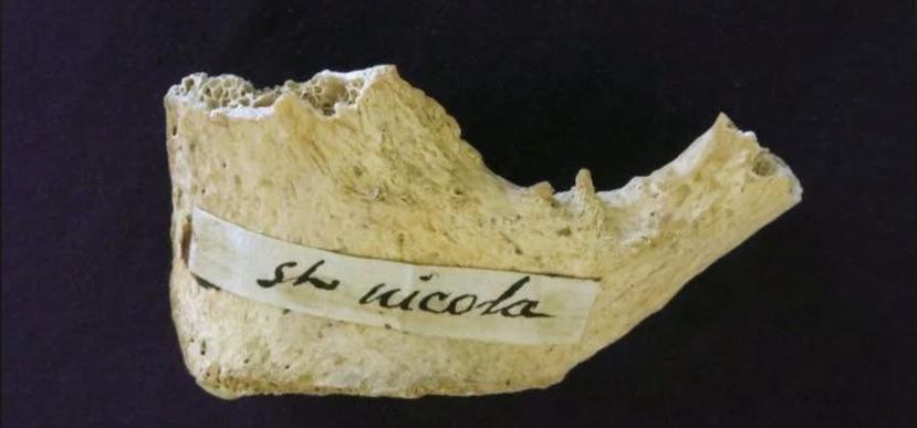 Fragmento de pelvis que se presume perteneció a San Nicolás en el siglo IV. (T. Higham & G. Kazan)
