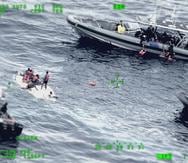 Imágenes de archivo del rescate cerca de la isla de Desecheo.