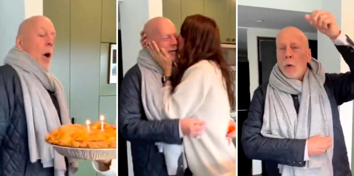 Reaparece Bruce Willis en su cumpleaños: mira la emotiva sorpresa