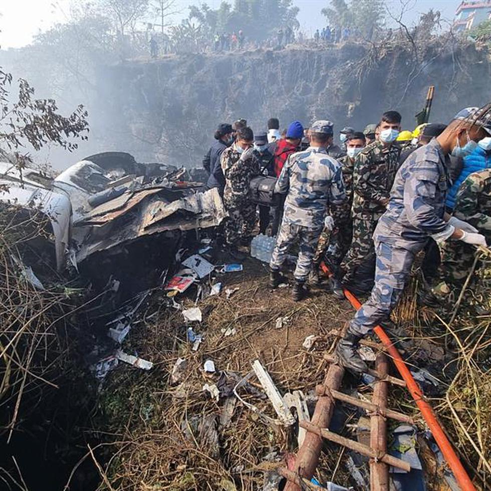Lugar del centro de Nepal en el que se ha estrellado un avion de Yeti Airlines con más de setenta pasajeros.