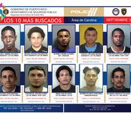 Lista actualizada en septiembre de 2022 de los 10 criminales más buscados del área de Carolina.