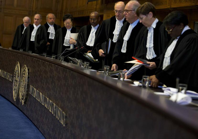 Jueces de la Corte Internacional de Justicia de La Haya, Holanda. (AP)