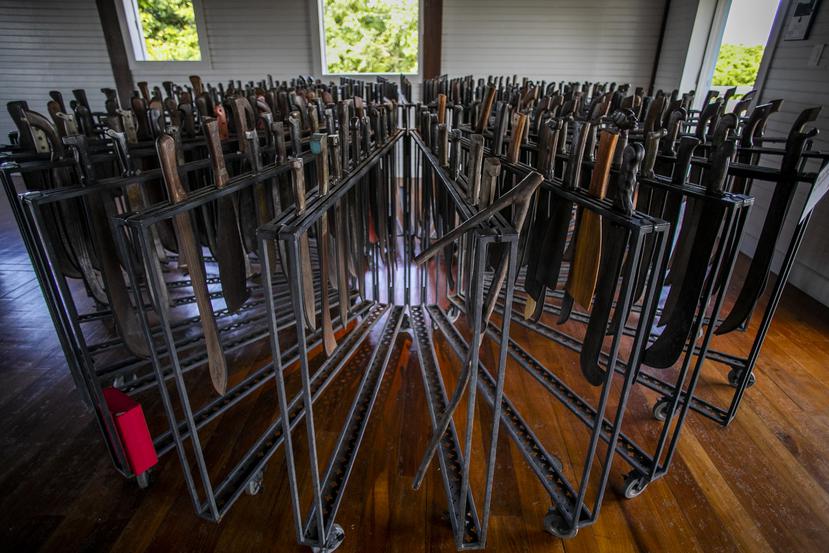 En la Hacienda La Esperanza destaca la exhibición de 389 machetes.