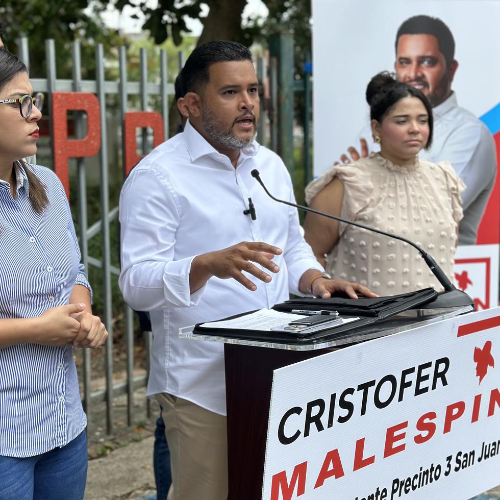 El precandidato a la Cámara de Representantes, Cristofer Malespín, presenta medida legislativa por petición para asignarle fondos a la UPR para la reconstrucción de Torre Norte