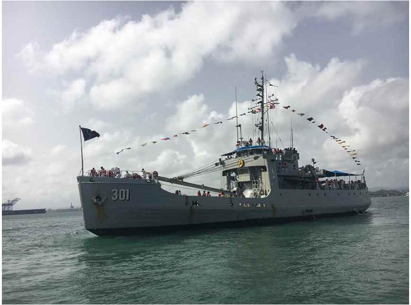 El buque a su llegada a San Juan. (Luis A. López Colón / Especial El Nuevo Día)
