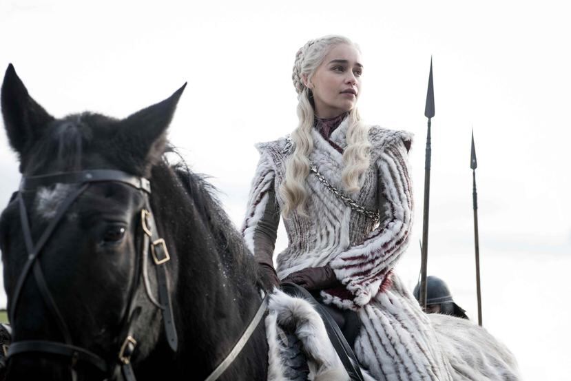 La actriz Emilia Clarke interpretando a Daenerys Targaryen en Game of Thrones. (GFR Media)