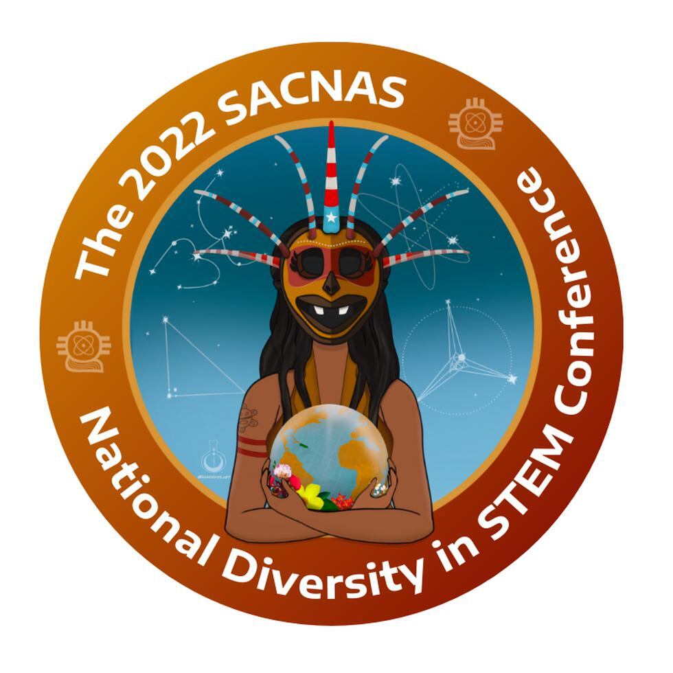 El logo de la conferencia de este año es un arte original llamado “Identidad y STEM” y fue creado por la doctora Semarhy Quiñones Soto, egresada de la UPR en Humacao.