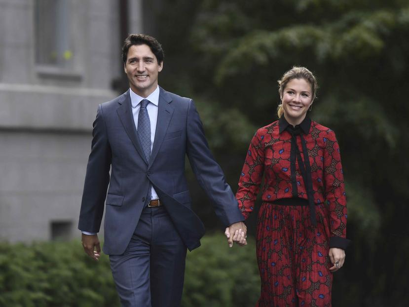 Justin Trudeau y su esposa Sophie Grégoire Trudeau. (AP)