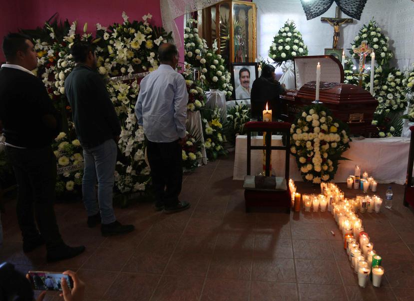 Vista del funeral del alcalde Alejandro Aparicio, el primer político asesinado este 2019 en México. (EFE)