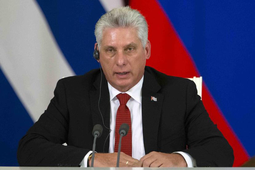 El presidente de Cuba Miguel Díaz-Canel también sostuvo reuniones con el mandatario ruso Vladimir Putin. (AP)