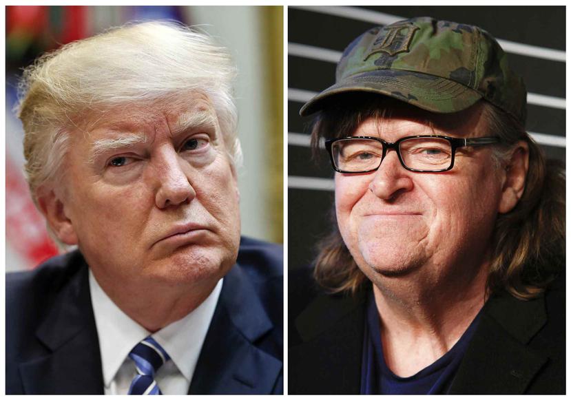 Donald Trump y Michael Moore. (AP)