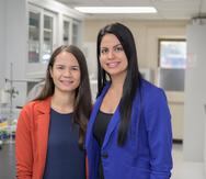 Ana M. Reyes Ramos y Maribella Domenech García estudiaron las fibras de colágeno en los tumores de cáncer de seno.