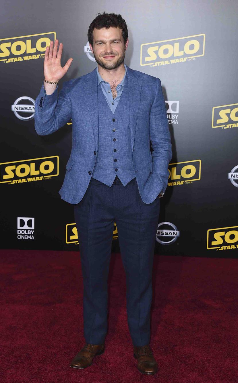 Alden Ehrenreich en el estreno de "Solo: A Star Wars Story" en Los Ángeles. (AP)