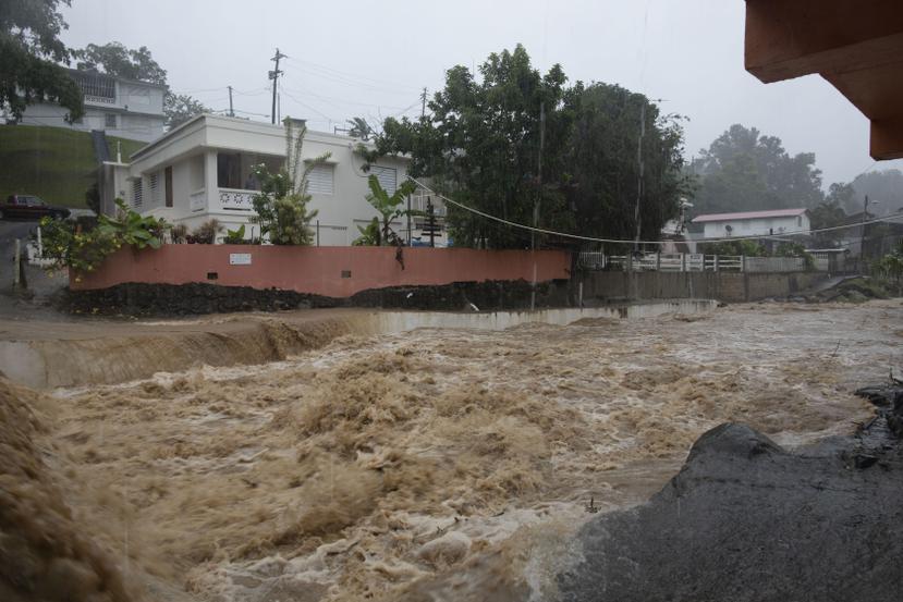 Imagen de las inundaciones ocurridas en Naranjito.