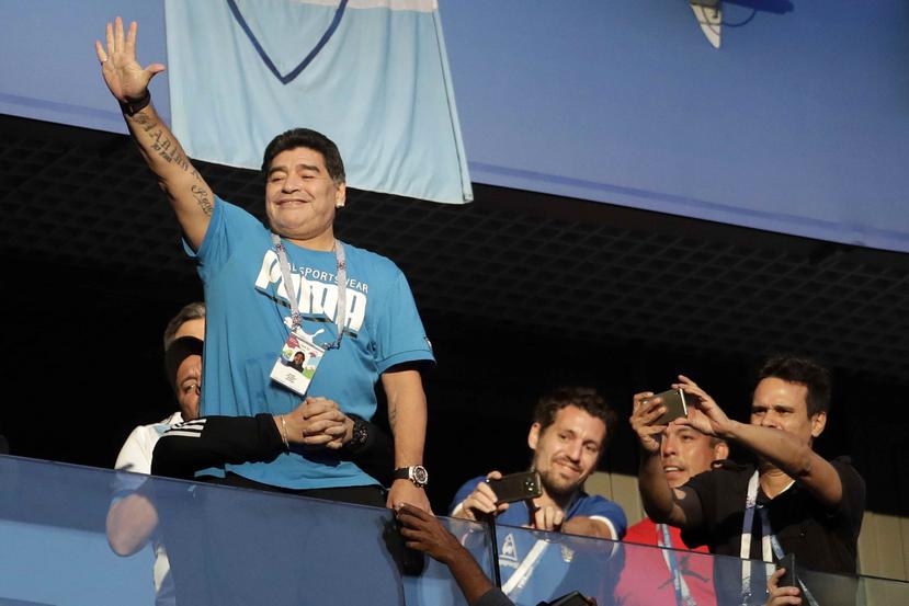 El exfutbolista argentino, Diego Armando Maradona. (AP)