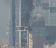 El incendio de una grúa de construcción, en Manhattan, se reportó a eso de las 8:00 a.m.