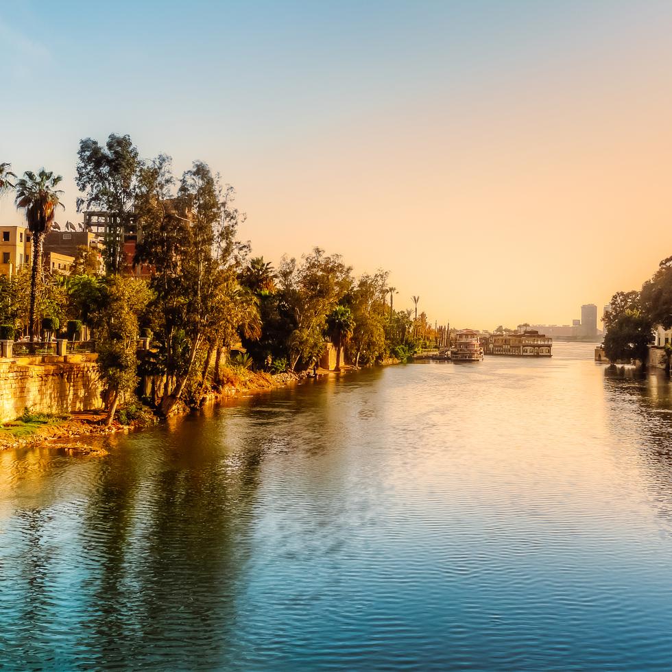 Vista desde el río Nilo, en Egipto.